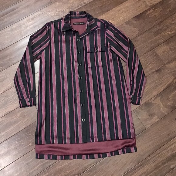House Of Harlow 1960 Revolve Striped Viscose Shirt Dress SIZE XS - Picture 1 of 9